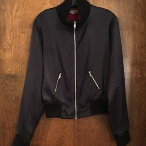 SHARAGANO Silk Bomber Jacket